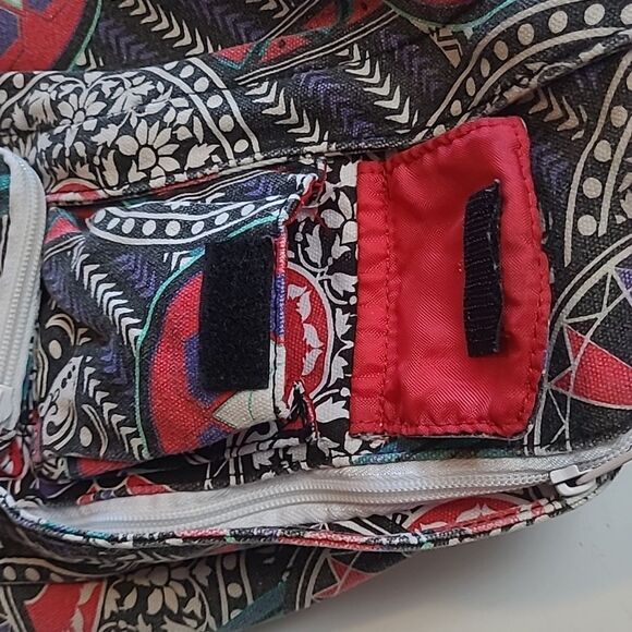 KAVU Southwest cotton sling backpack bag festival purse red purple black - Picture 8 of 9